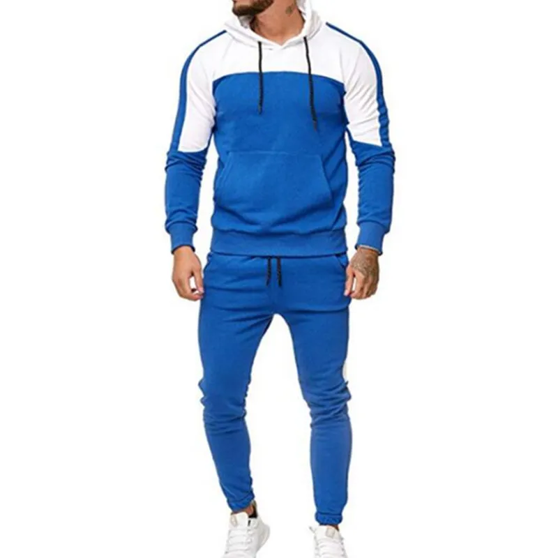 

Sets Tracksuit Men Autumn Winter Hooded Sweatshirt Drawstring Outfit Sportswear 2020 Male Suit Pullover Two Piece Set Casual