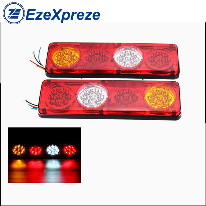 

PAIR 12V LED REAR TAIL High Brake LIGHTS LAMP 6 FUNCTION TRAILER TRUCK LORRY Car Autopart Accessories