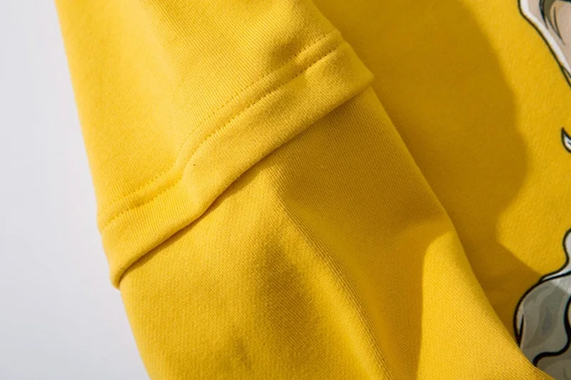Япония уличная Фея печати толстовки хип хоп стиль Swag Tyga Sudadera Hombre курить оверсайз черный белый хлопок одежда