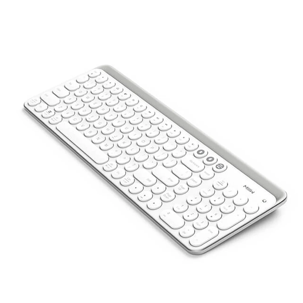 White Xiaomi MIIIW, Bluetooth, Двухрежимная клавиатура, 104 клавиш, 2,4 ГГц, многофункциональная система, Совместимый Беспроводной светильник, компьютер, ноутбук, планшет, клавиатура - Цвет: White