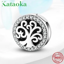 Подходит к оригинальному отражающим шармам браслет 925 серебряное дерево жизни бусы-клипсы Шарм изготовление ювелирных изделий из драгоценных камней зима