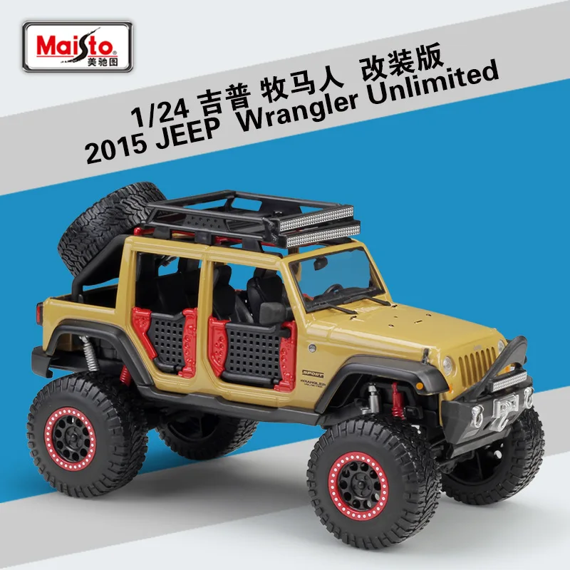 Maisto 1:24 Jeep Wrangler Unlimitedr модифицированная модель автомобиля из сплава коллекция Подарочная игрушка