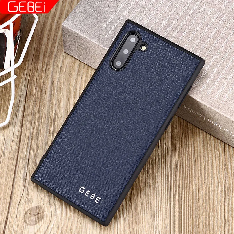 Роскошный оригинальный брендовый чехол-накладка GEBEI из кожи и ТПУ для Samsung Galaxy Note