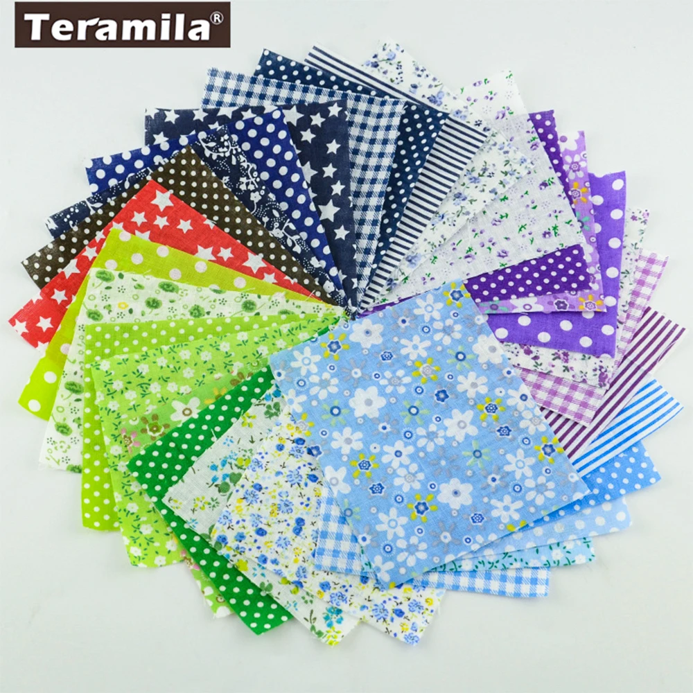 Teramila Cotton Fabric Charm Packs 50 Pieces 10cmx12cm Stash Patchwork Quilting Tilda No Repeat Design Tissue Fat Quarter cotton craft fabric cotton fabric craft fabric fabric material