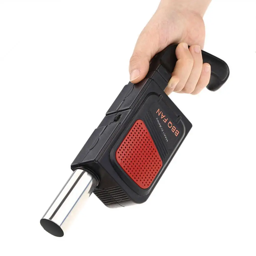 Barbecue Fan Air Blowers Hand-Held Electric Bentilator Bellows for Barbecue Outdoor Camping Picnic Cooking Tool