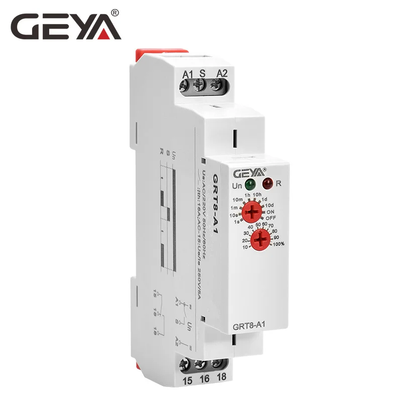 GEYA GRT8-A электронный 16A SPDT реле таймера задержки Реле времени AC/DC12V-240V din-рейку реле задержки 12 В