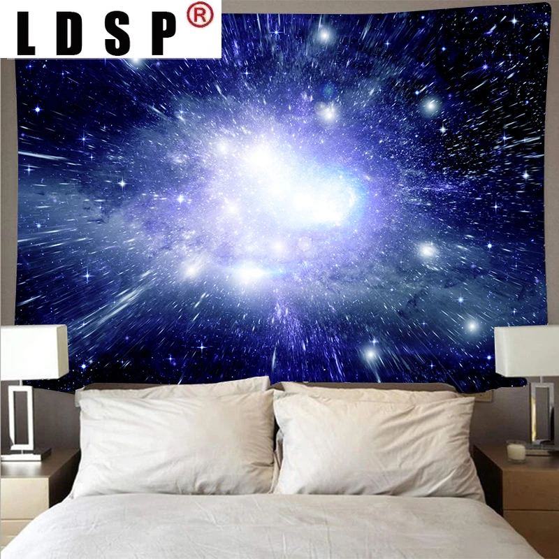 LDSP Spectacular Space Galaxy Wall Art Cloth Tapestry Psychedelic Hanging Beach Towel Polyester Fiber Blanket Home Decor | Дом и сад