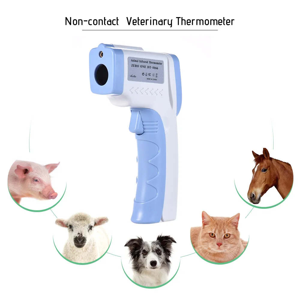 

Digital Pet Thermometer Non-contact Infrared Veterinary Thermometer for Dogs Cats Horses and Other Animals C/F Termometro