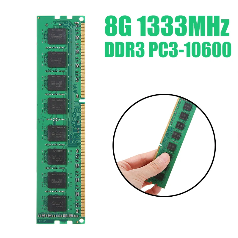 

POHIKS PC Memory RAM Memoria Module Computer Desktop DDR3 8GB PC3 1333MHZ 10600 8G RAM for AMD PC Computer Desktop