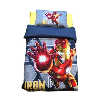

Disney Kids Duvet Cover Set Marvel Iron Man pattern Bedding For Boy Bed Decor Cotton Fabric Child Coverlet Baby‘s Cot Crib Linen