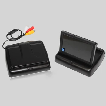 

4.3 Inch Car Monitor Professional TFT LCD Wireless Safe Driving Two Way Input Durable Foldable Rear View Reverse Display