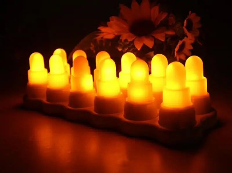

12pcs Wireless Rechargeable Tealights LED Candle lamp Flameless Wedding Xmas Bar Home Party table Lighting Decoration-Amber