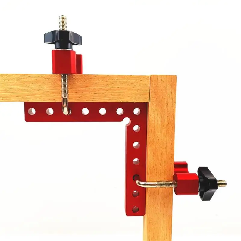 

90 Degree Right Angle Clamp Aluminum Alloy Woodworking Fixator Corner Clip Carpentry Project Holder Repairing Accessories