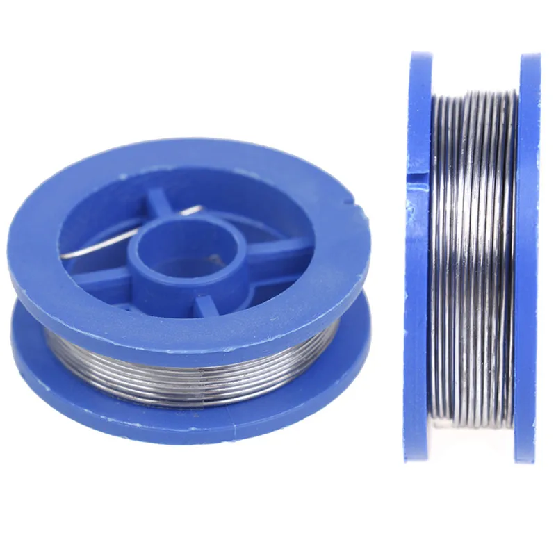 Soldering Wire HUXUAN 0.8mm Solder Wire Reel Rosin Core Solder Welding Iron Wire Reel Welding Practice Flux 1PC
