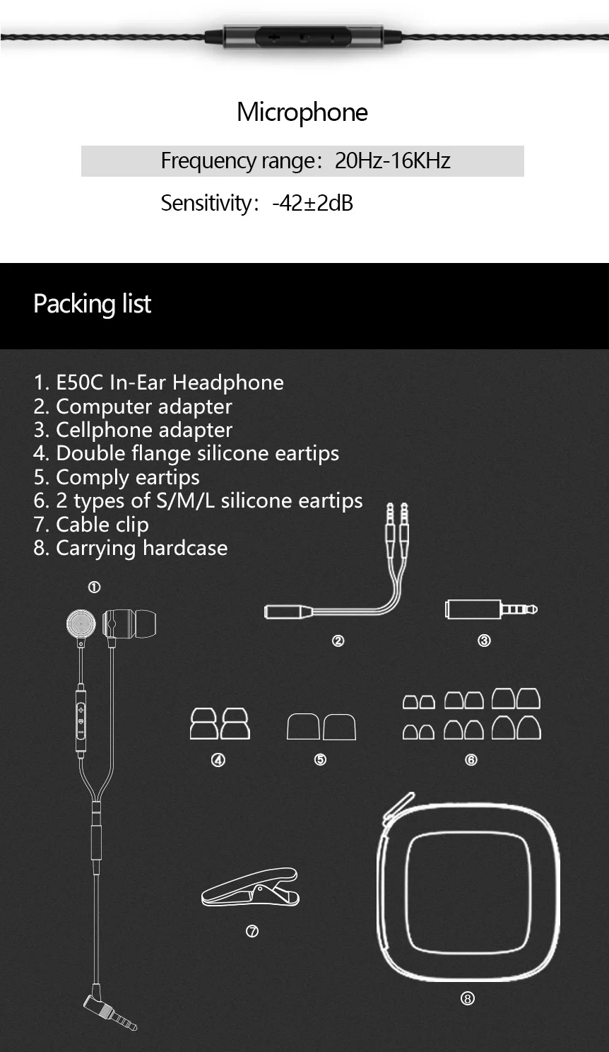 Soundmagic e50c em fones de ouvido com