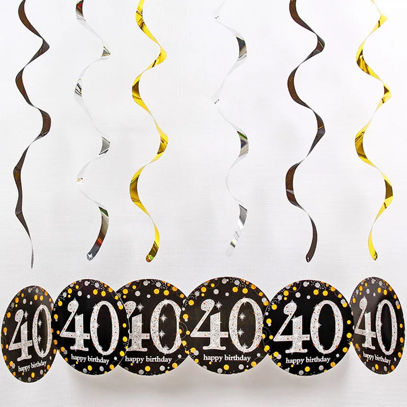 15Pcs Happy Birthday Number Gold Black Latex Confetti Balloons 18 30 40 50 60 Wedding Anniversary Birthday Party Decoration - Цвет: 11