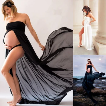

Maternity photography props dress maxi Pregnancy Clothes Lace Maternity Dress shooting photo summer pregnant Strapless dress