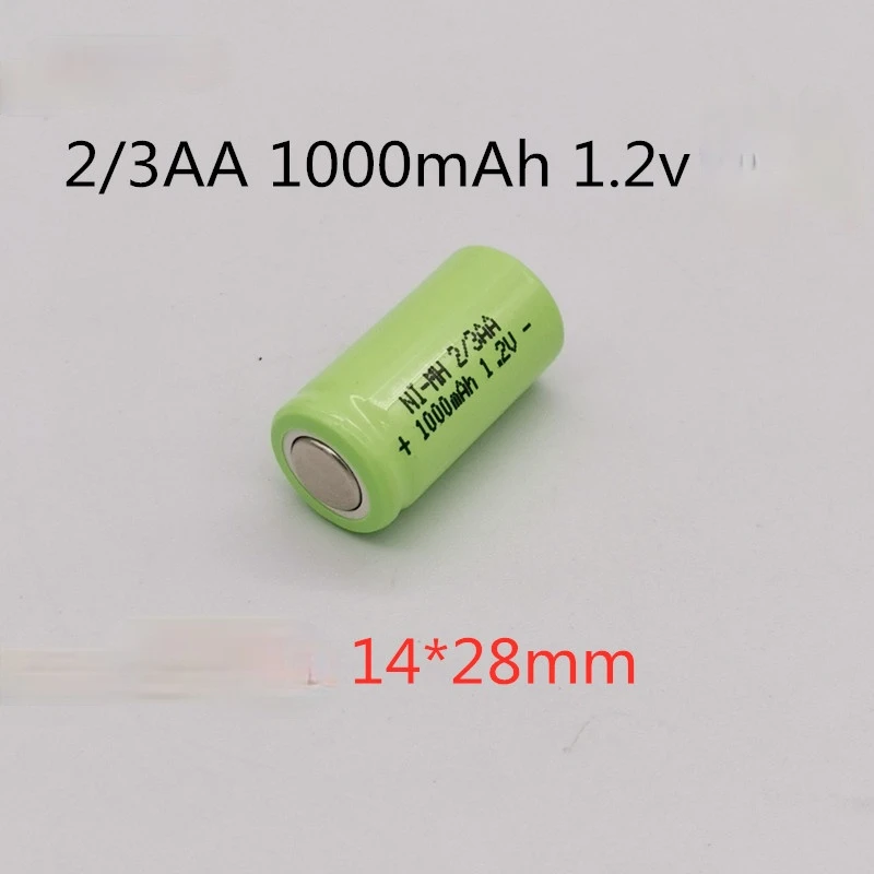 2/3AA 1000mAh 1,2 v/2,4 v Ni-Mh batterie 2/3AA1000mAh mit nickel blatt für FLYCO superman rasierer akku