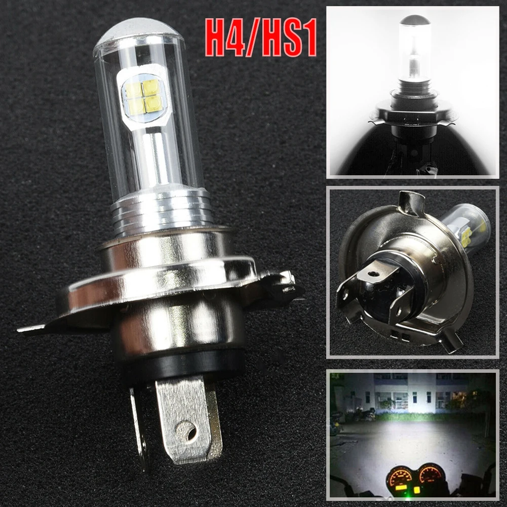 H4 Plug-N-Play Motorcycle Headlight 40w 8 LED COB Hi/Lo Beam 1500LM 6500K Bulb