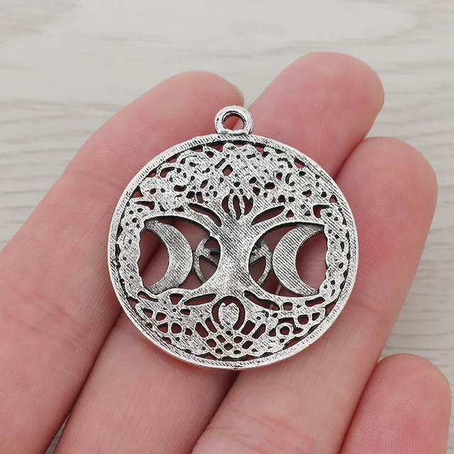 Collana Con Geometria Della Dea Della Tripla Luna Con Nodo Celtico Della Stregoneria Per Le Donne Collana Con Ciondolo Pentagramma Delle Streghe Wicca Gioielli Con Amuleto - Foto 5