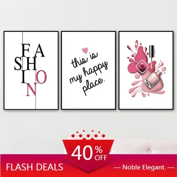 Kaufen Leinwand Malerei Nagellack Wand Kunst Poster Und Drucke Moderne Modulare Bild Mode Kunst Malerei Wand Für Salon Home Decor