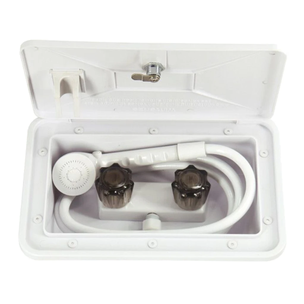 Outside RV Exterior Shower Box Kit for Boat Camper Motorhome Motor Home