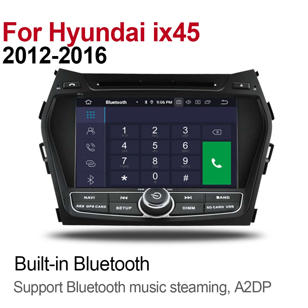 ZaiXi Android автомобильный мультимедийный плеер 2 Din wifi gps навигация Авторадио для hyundai ix45 2012 2013 20152016 сенсорный экран
