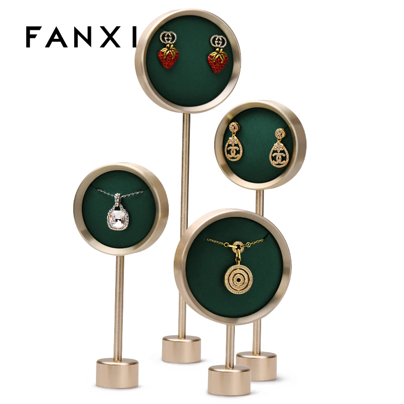 

Oirlv Newest Grenn Jewelry Metal Earring Pendant Display Holder Octagonal Shape Showing Stand Organizer for Jewelry