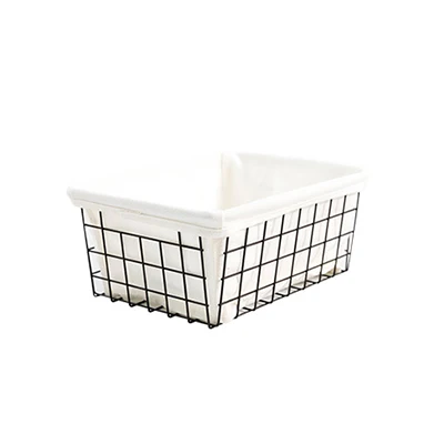 Japanese Wrought Iron Storage Basket Kitchen Finishing Iron Baskets Bathroom Storage Baskets Iron Table Home Decorations - Цвет: Темный хаки