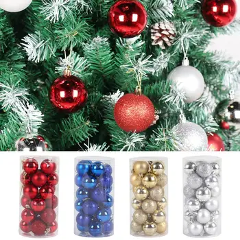 

FENGRISE 24pcs Christmas Ball Merry Christmas Decorations For Home Christmas Tree Ornament 2020 Xmas Navidad Gifts New Year 2021