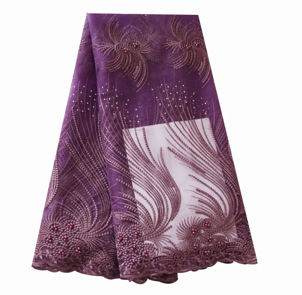 

Latest Nigeria 2019 Tulle Sequins Lace Fabric African Embroidered Lace Fabric Best Selling Products with Party Net Lace Fabric