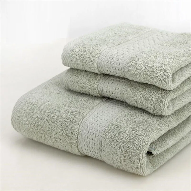 Fashion Hotel Towel Sets 3 Pieces Each Set Towel Combed Cotton Adult Bath Towel Hand Towel Sets 140x70cm 74x33cm 17 Colors 3