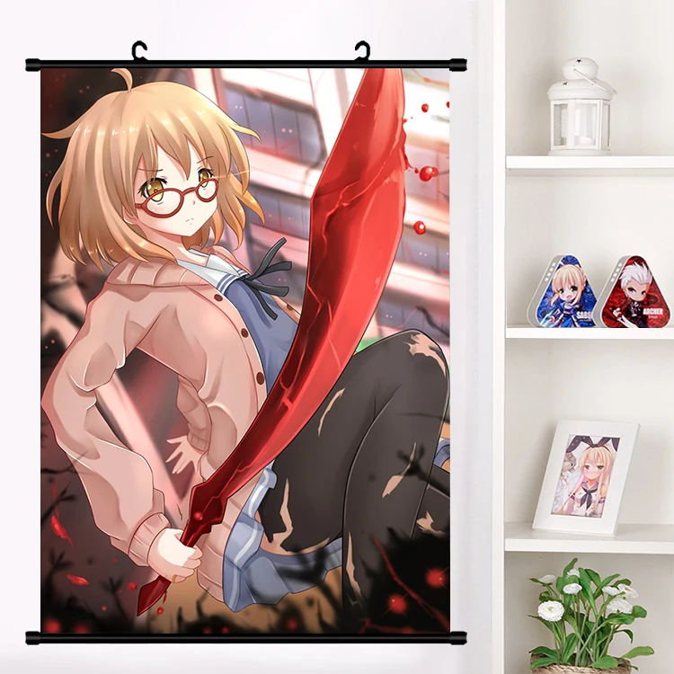 Anime Kyoukai no Kanata Kuriyama Mirai Wall Scroll Mural Poster Hanging Home Decor Collection Comics Paint Picture | Дом и сад