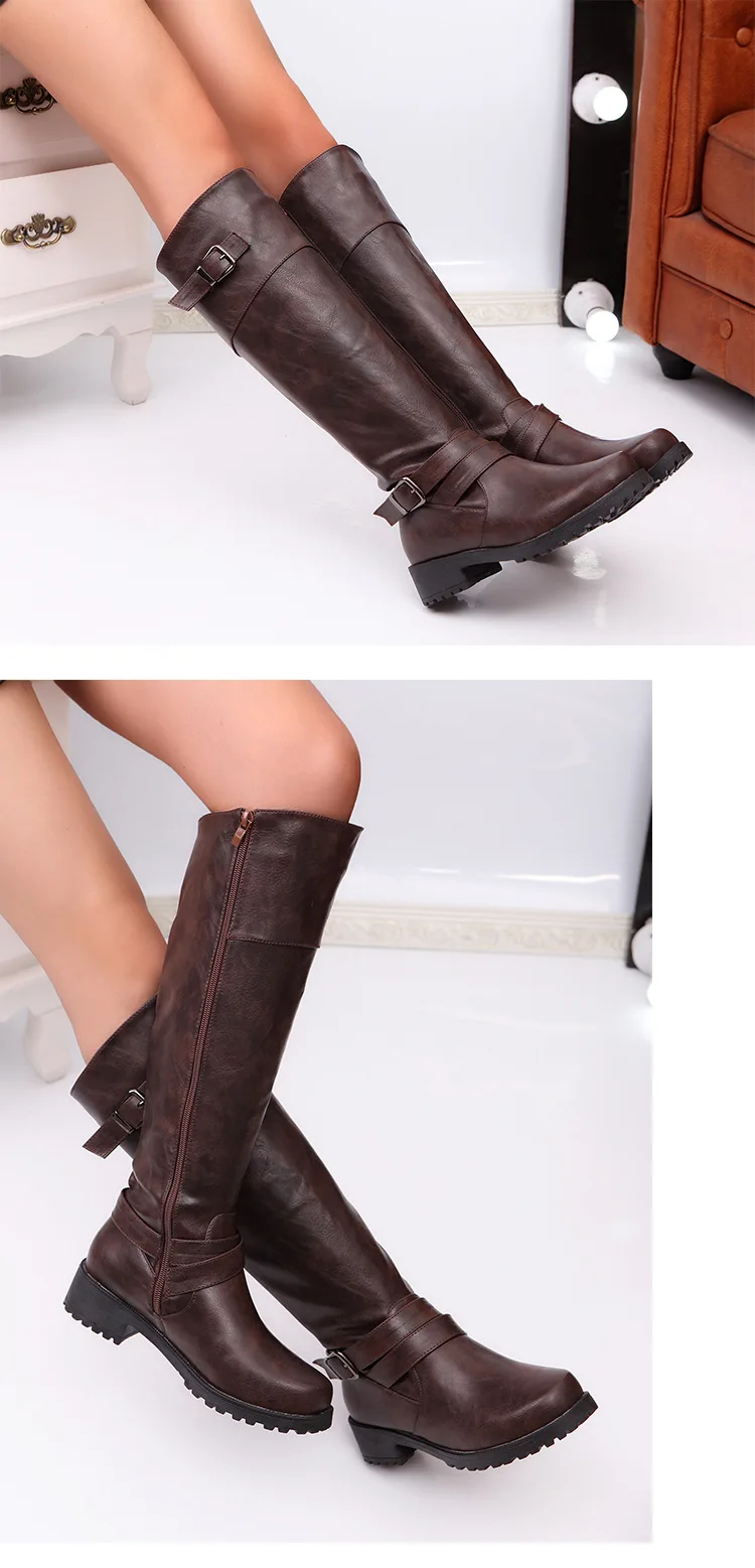 Большой размер 35-43, модная женская обувь г. Кожаные сапоги женские зимние сапоги до колена Zapatos De Mujer Botas Femme, ботинки челси