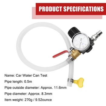 

Hot New Professional Universal Car Cooling Radiator Pressure Tester Water Can Detector Checker Tool Suitable for Most Car Type
