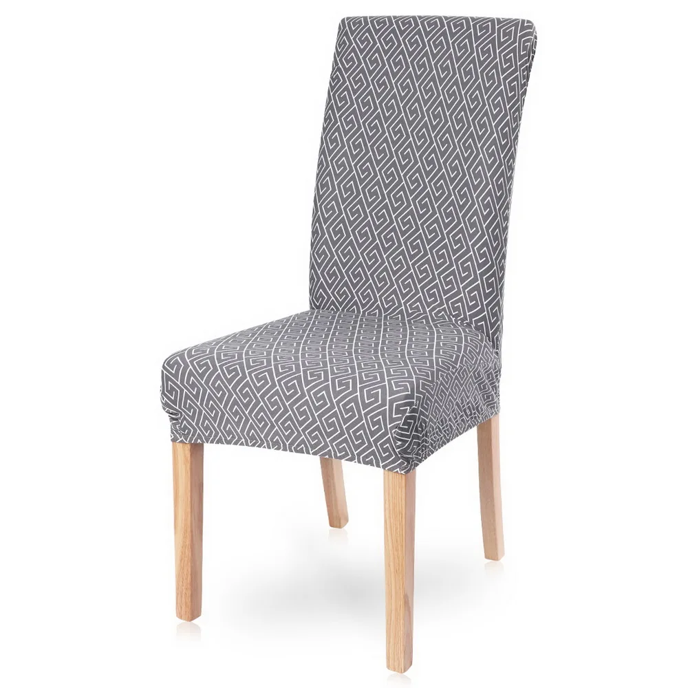 1/2/4/6 шт. геометрический эластичный спандекс покрывало для стула с принтом столовой твердой Цвет эластичные чехлов чехлы на стулья для Кухня - Цвет: C-6