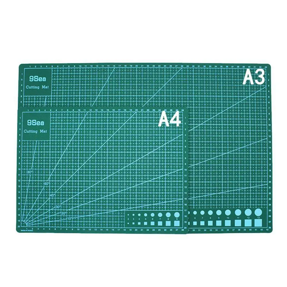 A3 /A4PVC Rectangle Grid Lines Cutting Mat Tool Plastic Cutting Board Mat Double-sided Cutting Pad Craft DIY Cut Tools
