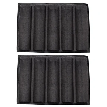 

Silicone Baguette Pan,Non-Stick Perforated French Bread Pan Forms,Hot Dog Molds,Baking Liners Mat Bread Mould (2Pcs)