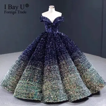 

HOT French Nigerian sequins net lace,African tulle mesh lace fabric high quality for party wedding dress 5yards/lot YYZ26123