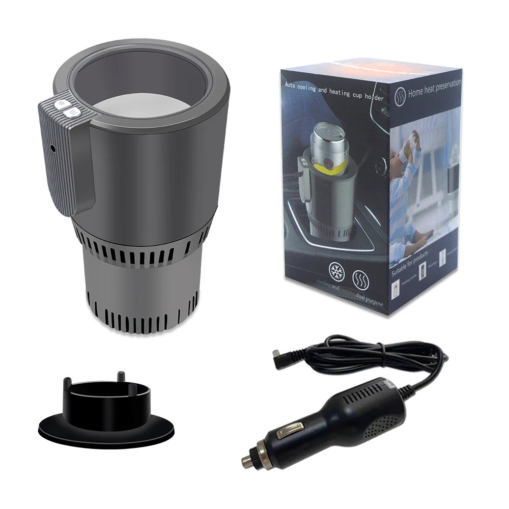 

2-In-1 Car Cup Cooler Warmer, Auto Cooling and Heating Cup Holder, for Water Coffee Beverage Milk Warmer Heater Cooler