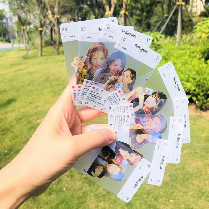 

9 Pcs/set K-pop TWICE New Album Yes Or Yes Photo Card Ins Transparent Lomo Cards MINA Fans Collections