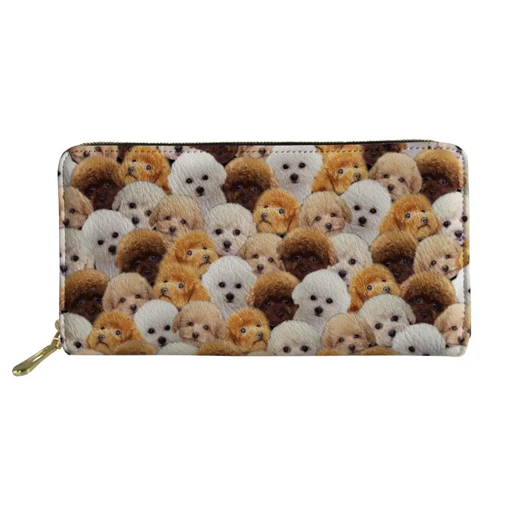 Coloranimal Dogs Pattern Design Wallets Brand Women Long Leather Purses Fashion Female Waterproof Card Holder Clutch 2020 | Багаж и сумки