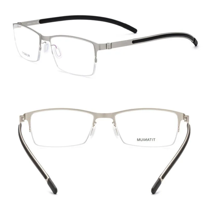 Ультралегкие чисто титановые оправы 1981 мужское в деловом стиле очки могут быть близорукость очки для чтения 1,74 анти-синие линзы