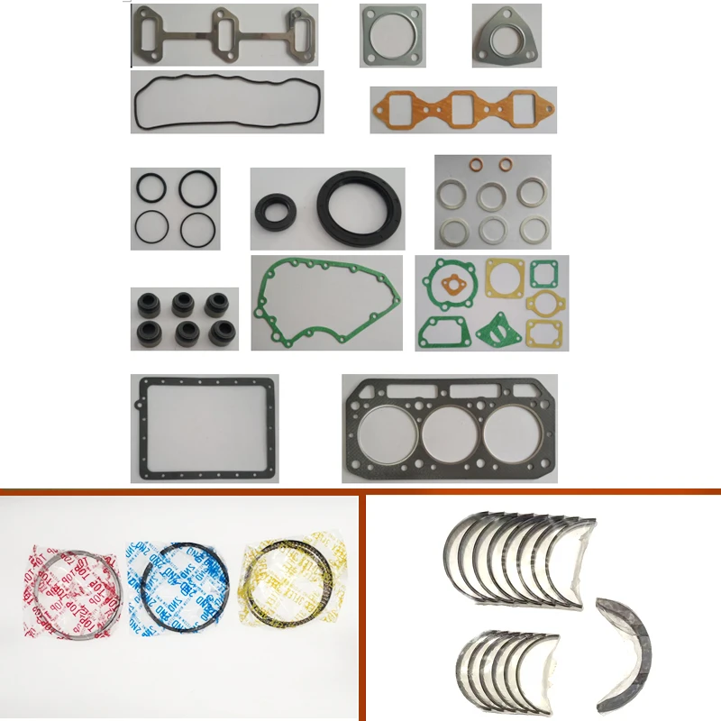 

engine complete overhaul full gasket set kit main crankshaft connecting bearing piston ring for Yanmar engine : 3d84 3d84-1