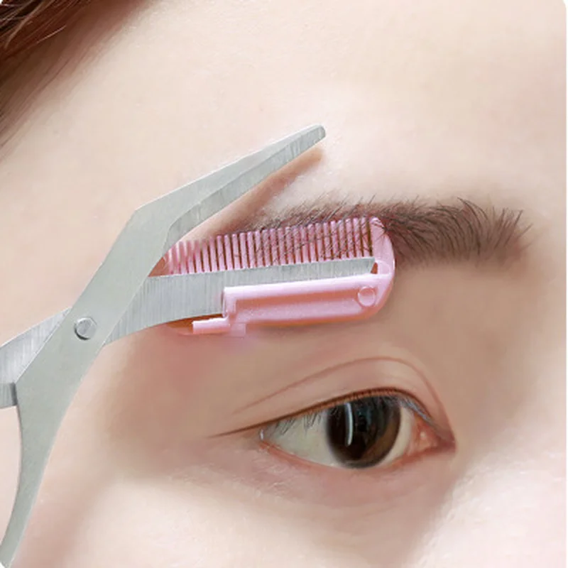 Eyebrow Trimmer Set Eyebrow Trimmer Facial Hair Remover Eyebrow Scissors Eyebrow Trimmer Scissor Comb Facial Hair Removal Grooming Shaping Shaver Cosmetic Makeup Accessories