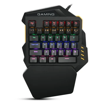 

G94 USB Mechanical Keyboard 35 Keys 3 Kinds of LED Backlight Mechanical Game Green Axis One-Handed Keyboard