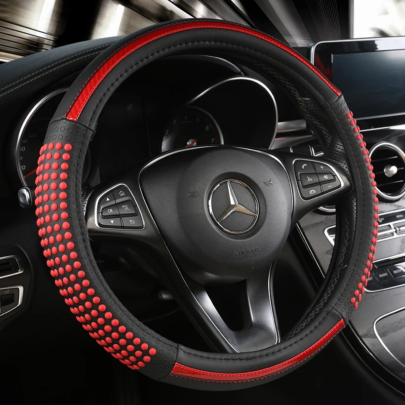 Full Coverage Eco-leather auto Steering Covers PU Leather steering wheel cover for vw passat b3 b5 b5.5 b6 b7 b8 cc 3c 3bg | Автомобили и