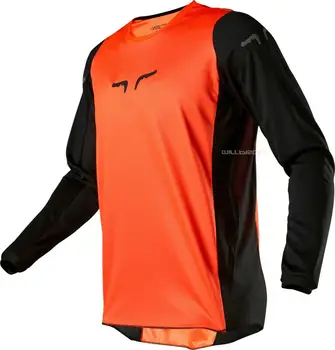 

Men's Black Orange Delicate Fox 180 Prix Jersey Motorcycle Downhill Bike Riding Scooter Offroad Mens Long Sleeve