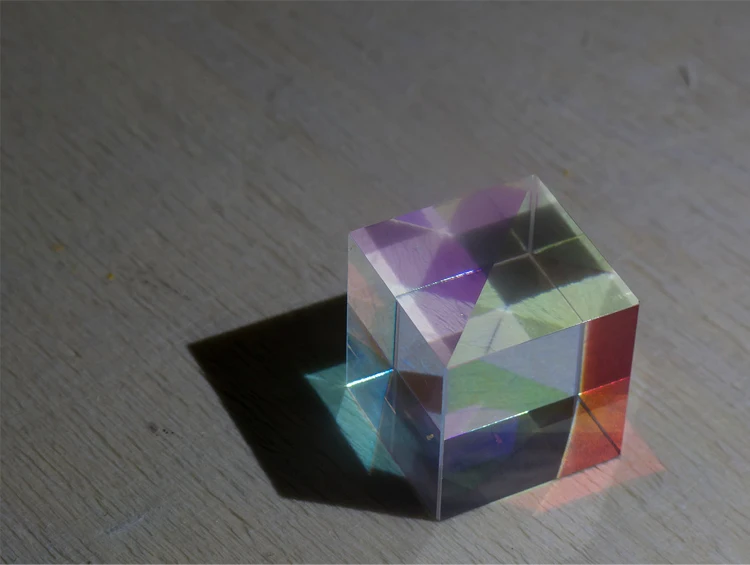 Color prism cube splitting prism science physics teaching toy