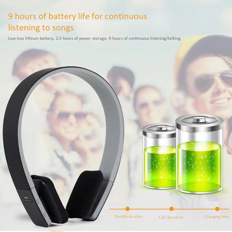 Bluetooth Headphone Built in Microphones Noise Cancelling Wireless Sports Running Headsets Stereo Sound Hifi Earphones